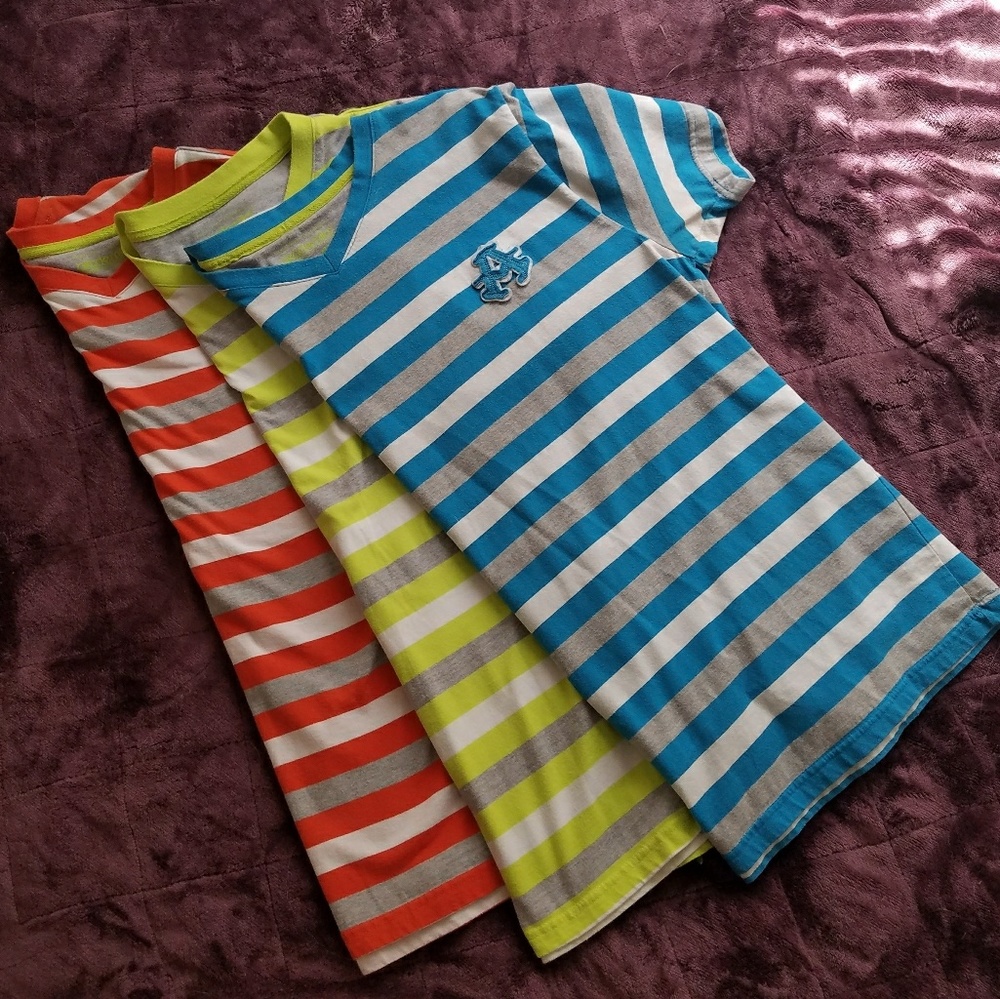 3 striped t-shirts